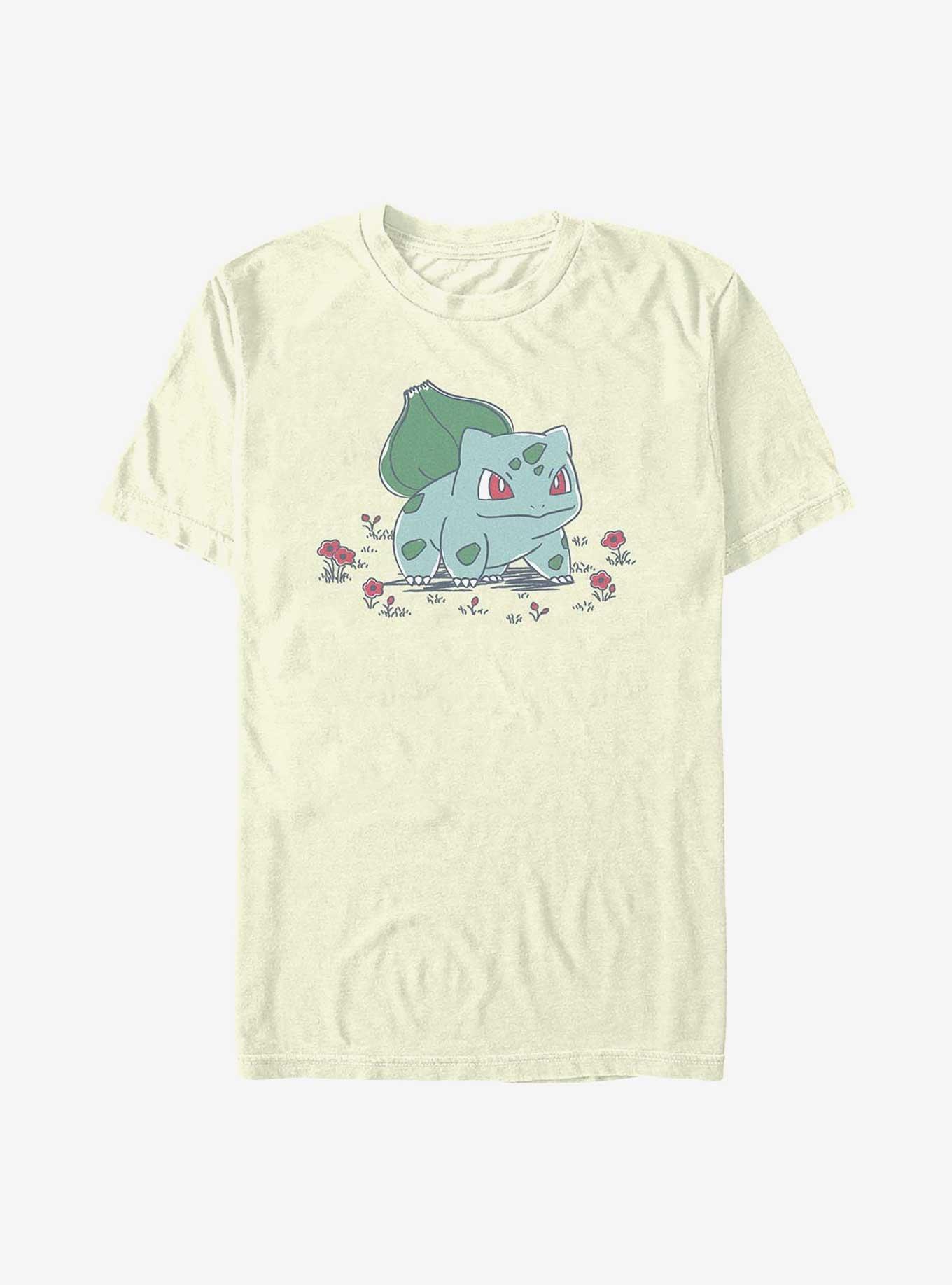 Bulbasaur Standing in Flower Garden T-Shirt - Anime Shop